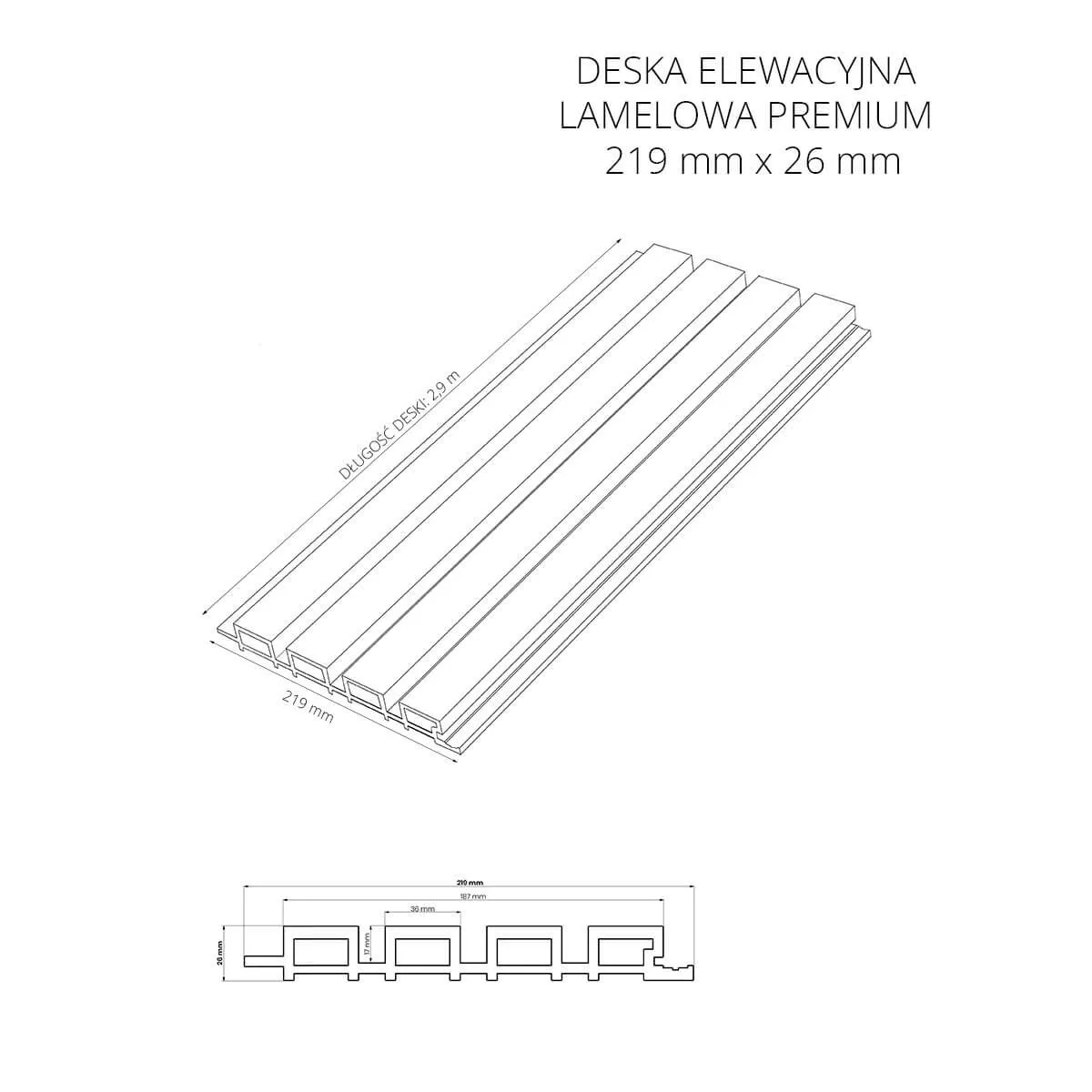 PRÓBKA Deska Kompozytowa Lamelowa Premium 3D Amber - obrazek 14